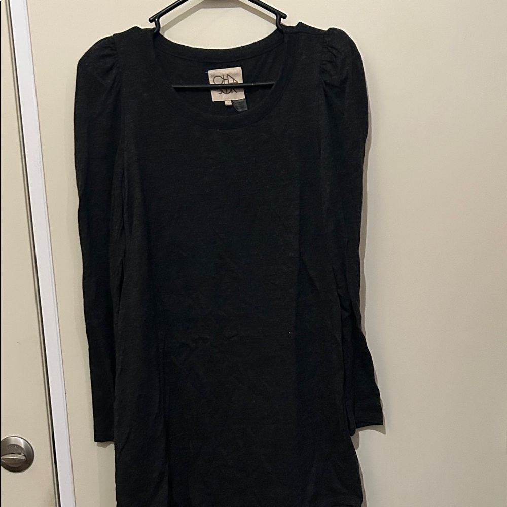 Black Long Sleeve Tunic Top